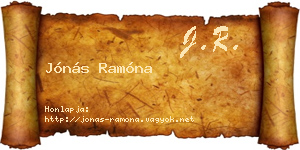 Jónás Ramóna névjegykártya